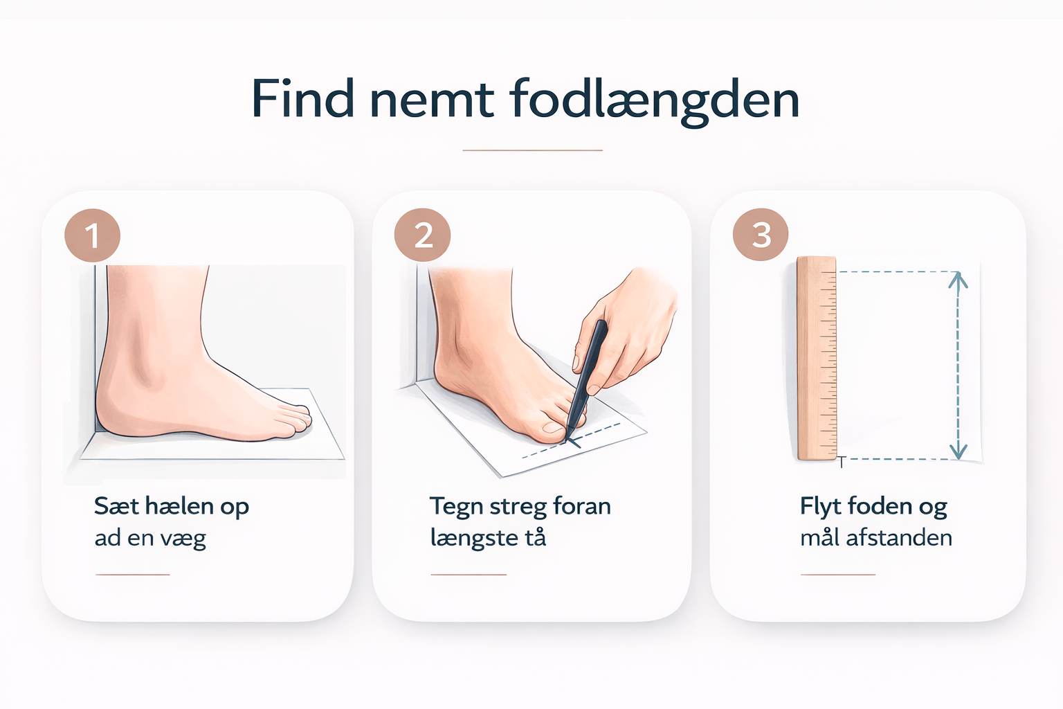 Find nemt fodlængde på dit barn - og vælg den rette størrelse | Godesko.dk